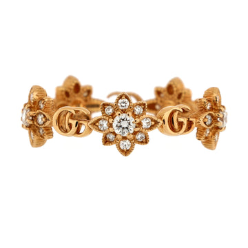 Gucci GG Flora Ring 18K Rose Gold with Diamonds