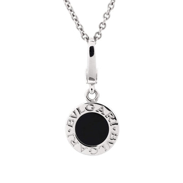 Bvlgari Bvlgari Bvlgari Pendant Necklace 18K White Gold with Onyx