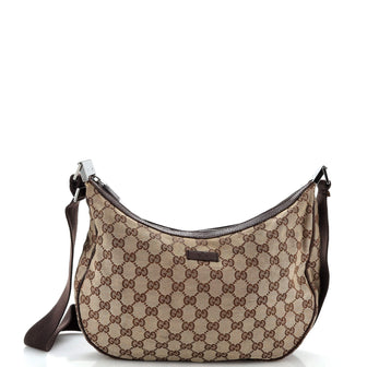 Gucci Saddle Zip Messenger Bag GG Canvas Medium