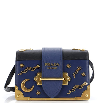 Prada Cahier Crossbody Bag Embellished Leather Small