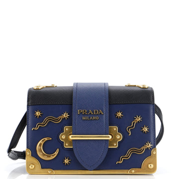 Prada Cahier Crossbody Bag Embellished Leather Small