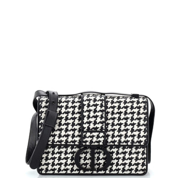 Christian Dior 30 Montaigne Flap Bag Houndstooth Braided Leather