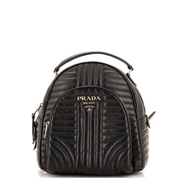 Prada Front Pocket Backpack Diagramme Quilted Leather Small