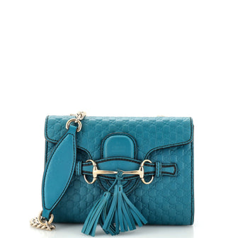 Gucci Emily Chain Flap Bag (Outlet) Microguccissima Leather Mini