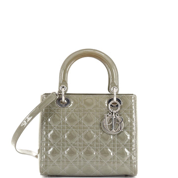 Christian Dior Lady Dior Bag Cannage Quilt Patent Medium