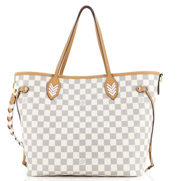 Louis Vuitton Neverfull NM Tote Damier with Braided Detail MM