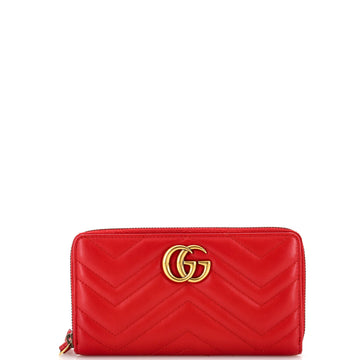 Gucci GG Marmont Zip Around Wallet Matelasse Leather
