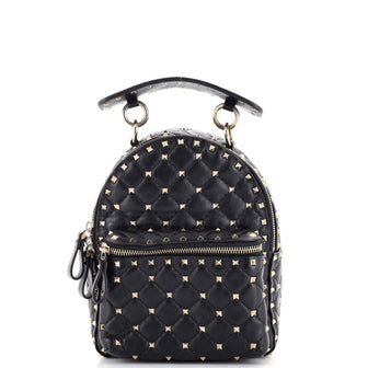 Valentino Garavani Rockstud Spike Backpack Quilted Leather Mini