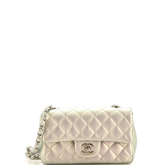 Chanel Classic Single Flap Bag Quilted Iridescent Lambskin Mini