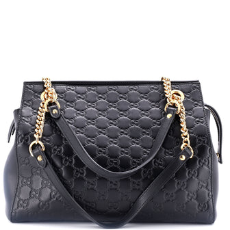 Gucci Soft Signature Shoulder Bag Guccissima Leather Medium