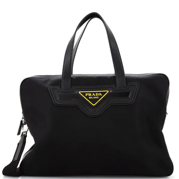 Prada Triangle Convertible Briefcase Bag Re-Nylon Large