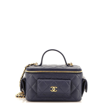 Chanel Quilted Polly Pocket Top Vanity Quilted Caviar East West