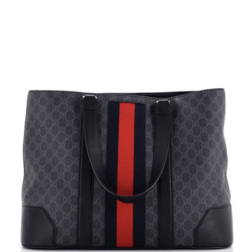Gucci Web Open Tote GG Coated Canvas Large