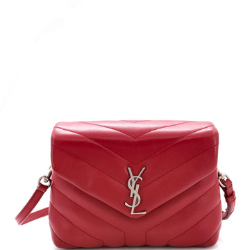 Saint Laurent Loulou Shoulder Bag Matelasse Chevron Leather Toy