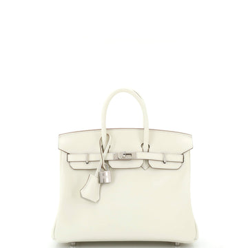 Hermes Birkin Handbag Light Swift with Palladium Hardware 25