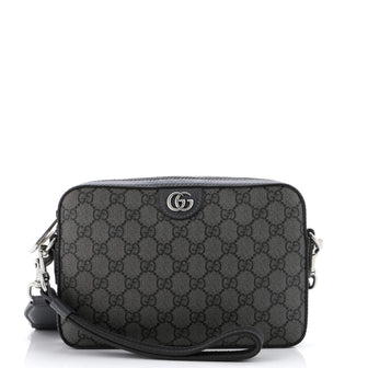 Gucci Ophidia Zip Wristlet Shoulder Bag GG Coated Canvas Small