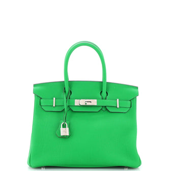 Hermes Birkin Handbag Verso Togo with Palladium Hardware 30