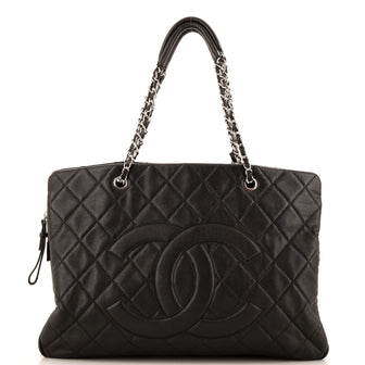 Chanel Timeless Classic Shopping Tote Quilted Caviar XL