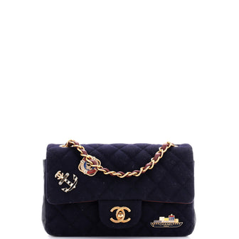 Chanel Paris-Hamburg Charms Classic Single Flap Bag Quilted Wool and Lambskin Mini