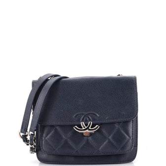 Chanel CC Box Flap Bag Quilted Caviar Mini