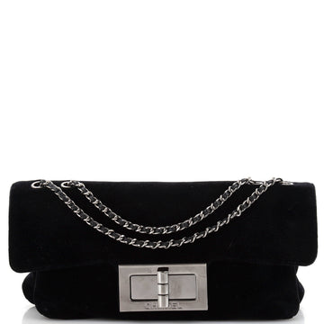 Chanel Giant Mademoiselle Lock Chain Shoulder Bag Velvet Medium
