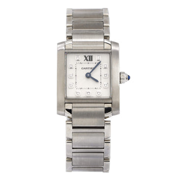 Cartier Tank Francaise Quartz Watch Stainless Steel with Diamond Markers 25
