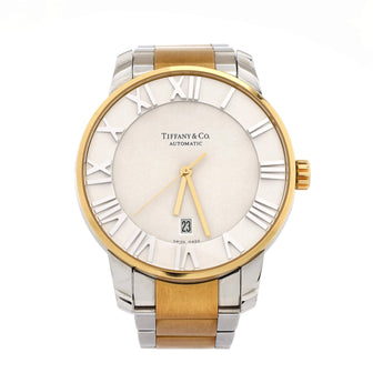 Tiffany & Co. Atlas Dome Automatic Watch Yellow Gold and Stainless Steel 42