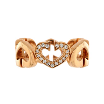 Cartier C Heart de Cartier Ring 18K Rose Gold and Diamonds