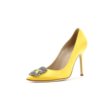 Manolo Blahnik Women's Hangisi Pumps Satin 105