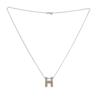 Hermes Pop H Pendant Chain Necklace Metal and Enamel