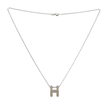 Hermes Pop H Pendant Chain Necklace Metal and Enamel