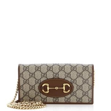 Gucci Horsebit 1955 Chain Wallet GG Coated Canvas