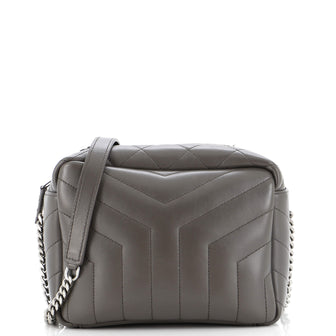 Saint Laurent LouLou Bowling Bag Matelasse Chevron Leather Small