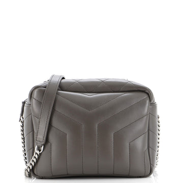Saint Laurent LouLou Bowling Bag Matelasse Chevron Leather Small