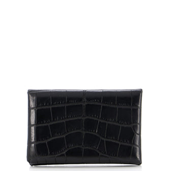 Hermes Calvi Card Holder Alligator