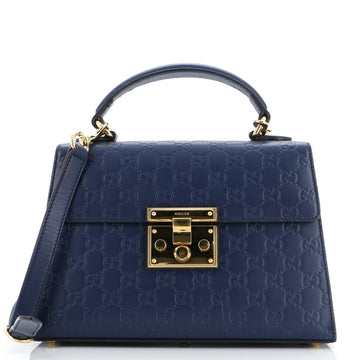 Gucci Padlock Top Handle Bag Guccissima Leather Small