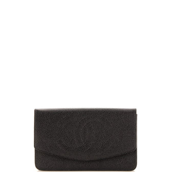 Chanel Vintage Timeless Wallet on Chain Caviar