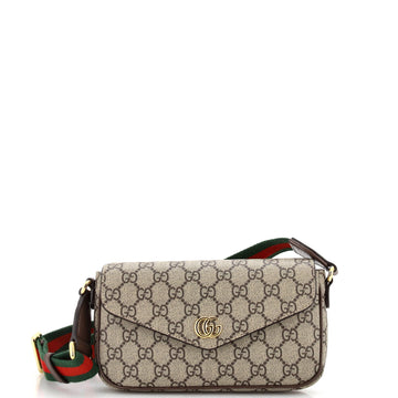 Gucci Ophidia Envelope Flap Shoulder Bag GG Coated Canvas Mini