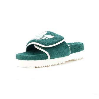 Gucci x Adidas Women's Platform Slide Sandals Terry Cloth