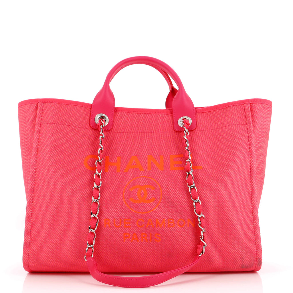 Deauville Tote Canvas Large / pink