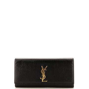 Saint Laurent Classic Monogram Clutch Leather Long
