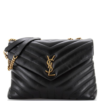 Saint Laurent Loulou Shoulder Bag Matelasse Chevron Leather Medium