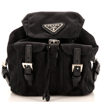 Prada Convertible Chain Backpack Tessuto Mini