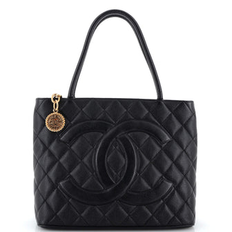 Chanel Medallion Tote Quilted Caviar