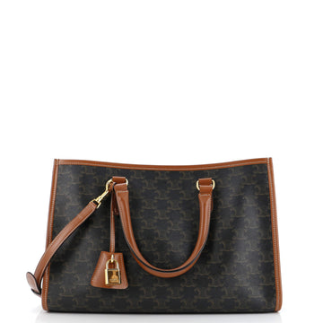 Celine Horizontal Cabas Tote Triomphe Coated Canvas Mini