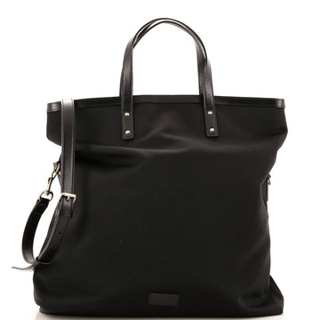 Saint Laurent Foldover Shopping Tote Canvas Medium
