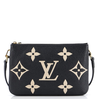 Louis Vuitton Double Zip Pochette Bicolor Monogram Empreinte Giant