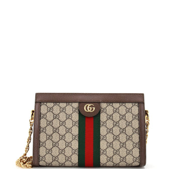 Gucci Ophidia Chain Shoulder Bag GG Coated Canvas Small