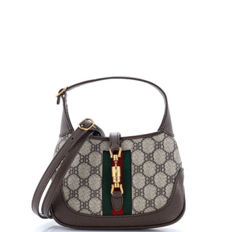 Balenciaga x Gucci The Hacker Project Jackie 1961 Hobo BB Coated Canvas Mini