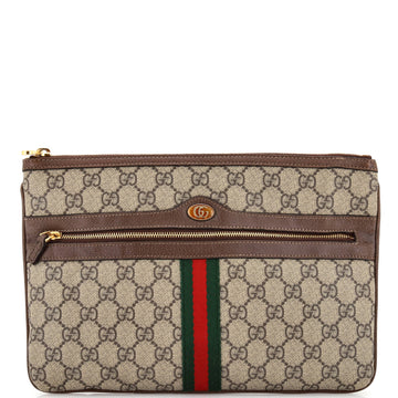 Gucci Ophidia Zip Pouch GG Coated Canvas Large